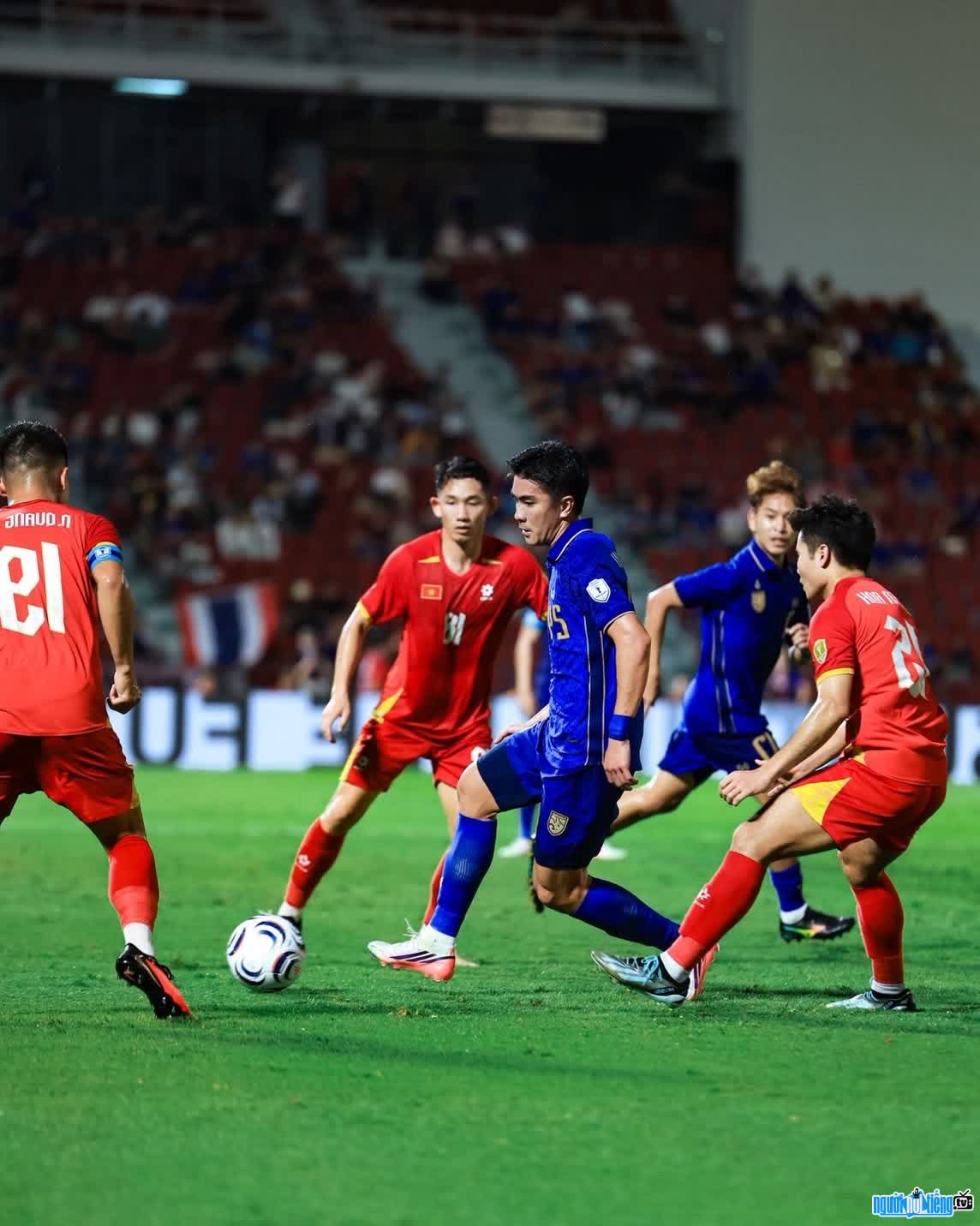 Image of Wanchai Jarunongkran in the match against Vietnam