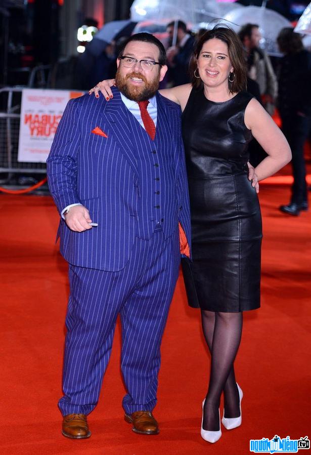 Picture of Comedian Nick Frost and WireImage Christina Frost