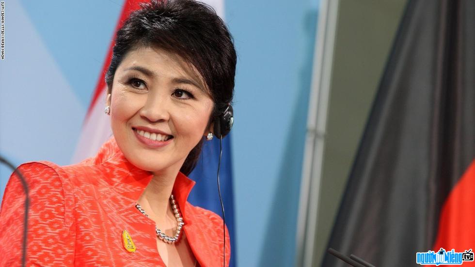 Một bức ảnh chân dung cựu thủ tướng Thái Lan Yingluck Shinawatra