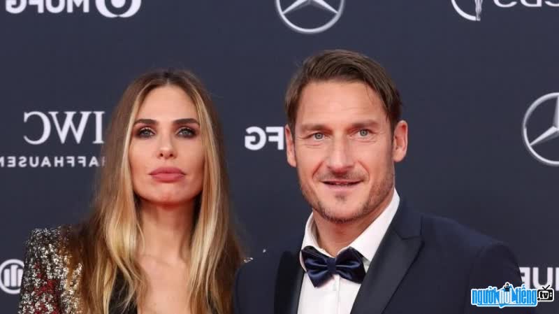 Francesco Totti and his model girlfriend Noemi Bocchi. 