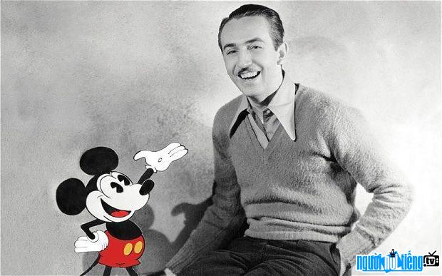  Walt Disney and the famous Mickey Mouse character