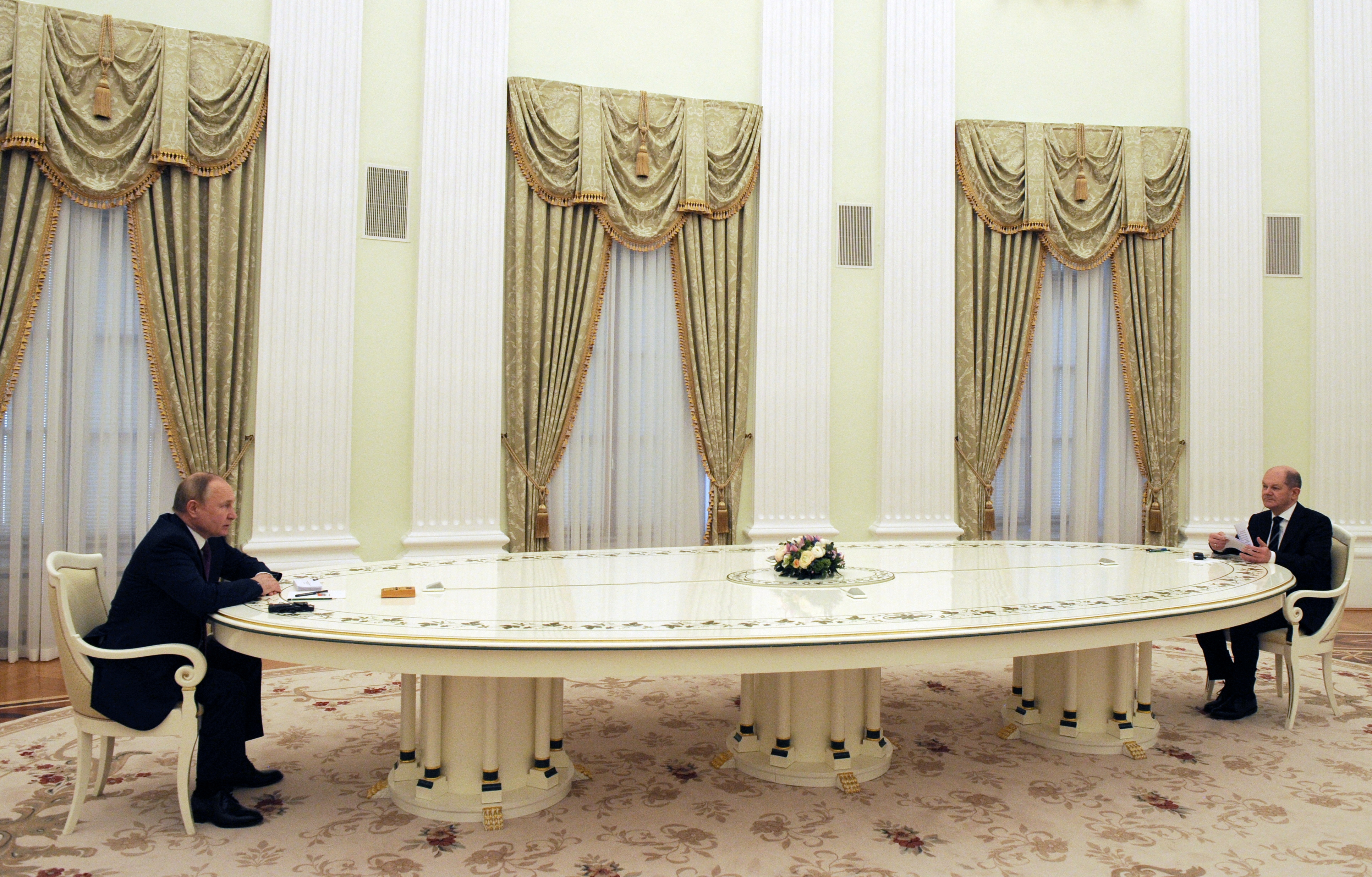 President Putin alone at the table of power