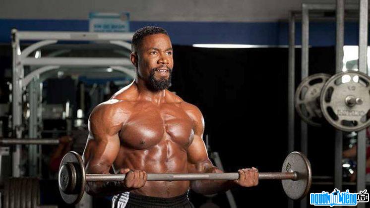 Actor Michael Jai White's picture at the gym