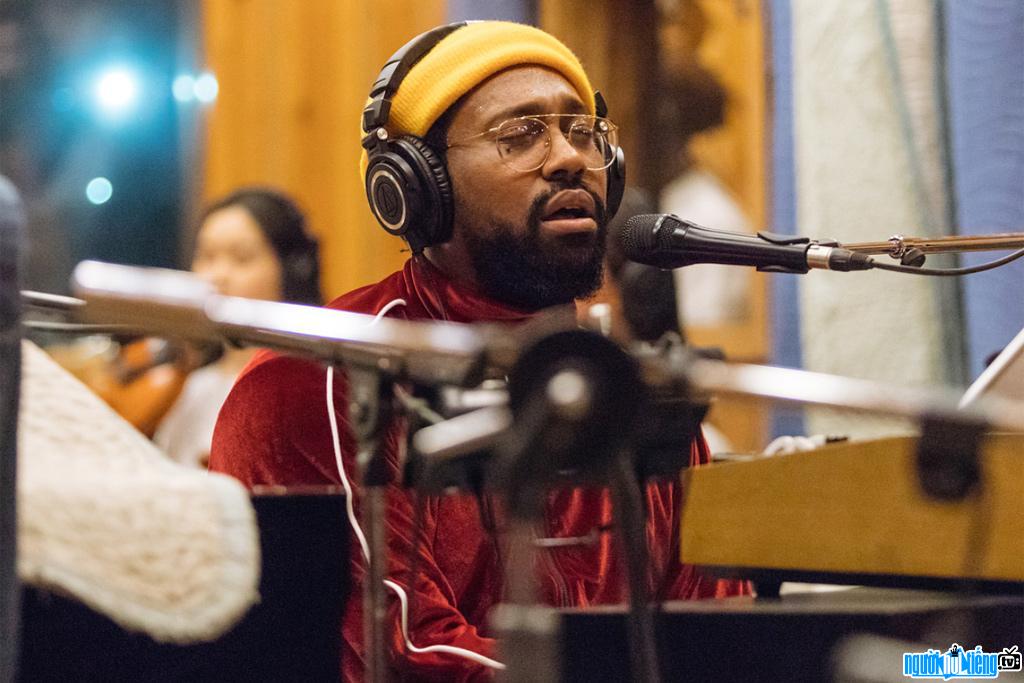 Picture of singer PJ Morton during working hours