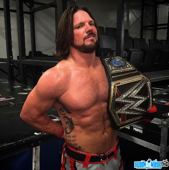 AJ Styles Wrestling Picture and Championship Belt