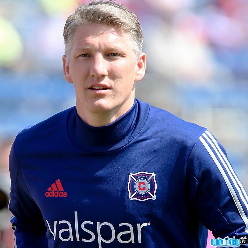 Player Picture Bastian Schweinsteiger in fox colors of Chicago Fire club.