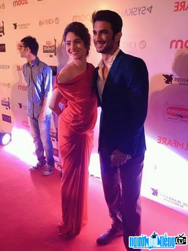 Picture of actress Ankita Lokhande and her boyfriend at an event