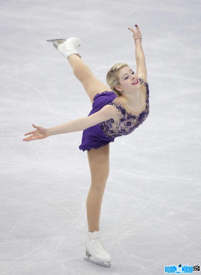 Gracie Gold confidently on the ice rink