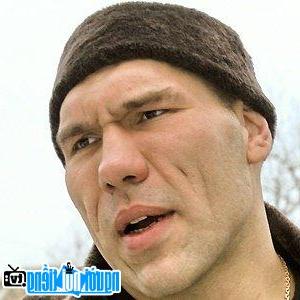 A portrait image of boxer Nikolai Valuev