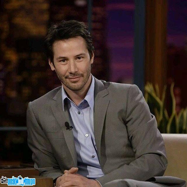 Actor Keanu Reeves pictures in a recent show