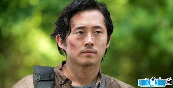 Actor Steven Yeun's image in "The Walking Dead"
