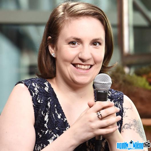 Image of American actress Lena Dunham in a televised session