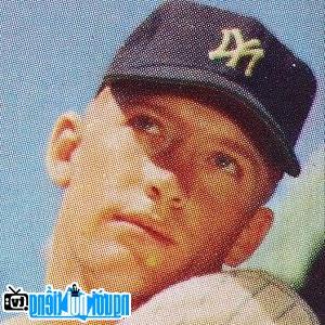 A portrait of baseball player Mickey Mantle