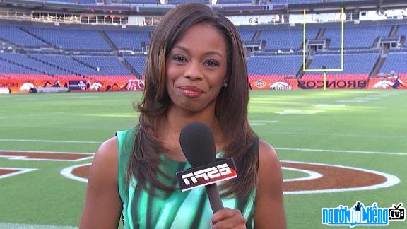 Picture of journalist Josina Anderson before the game