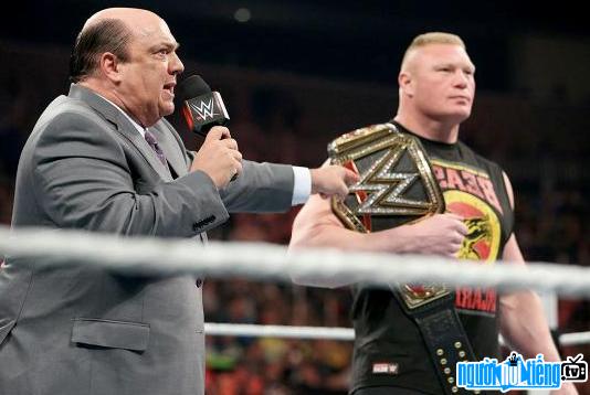  Picture of athlete Brock Lesnar wearing a championship belt