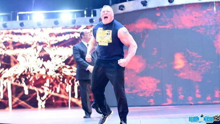  New image of athlete wrestling Brock Lesnar