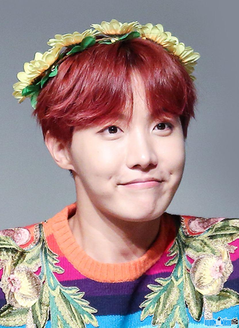 J-Hope image with a cute expression