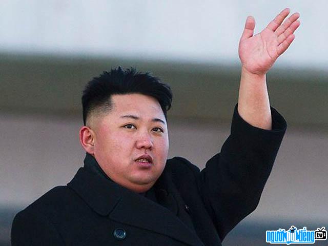Picture of North Korean leader Kim Jong-un waving to the people
