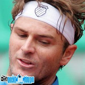 A portrait of tennis player Mardy Fish