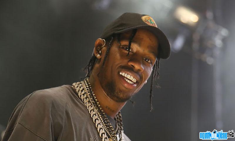 A photo of rapper Travis Scott's portrait