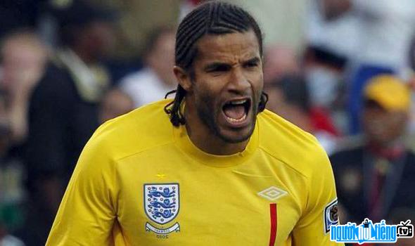 David James picture on the pitch
