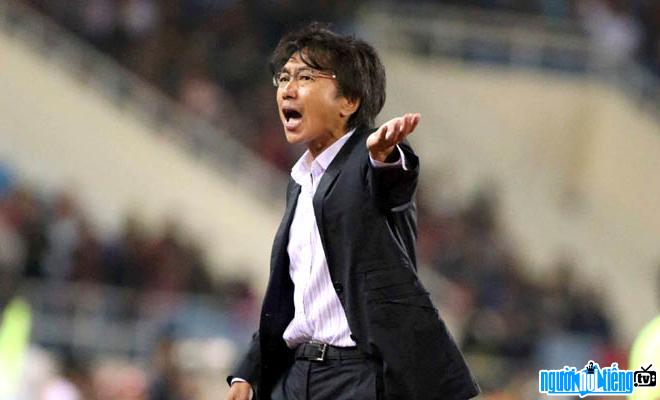 Coach Miura Toshiya on the football field