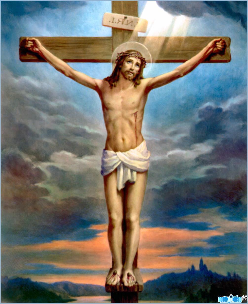 jesus hanging on the cross supposedly to take sins on behalf of humans