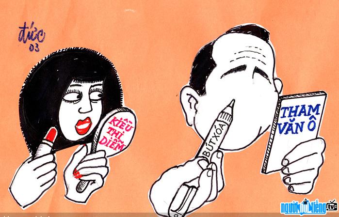  Makeup caricature by artist Nguyen Huu Duc