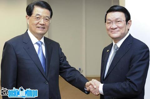 Chủ tịch Trung Quốc Hồ Cẩm Đào tiếp Chủ tịch nước Việt Nam Trương Tấn Sang