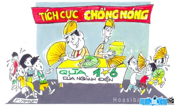 Picture Van Thanh's satire about the electricity industry