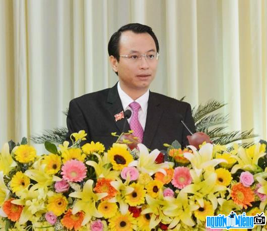 Bức ảnh Bí thư thành ủy Đà Nẵng Nguyễn Xuân Anh đang phát biểu trong một cuộc họp
