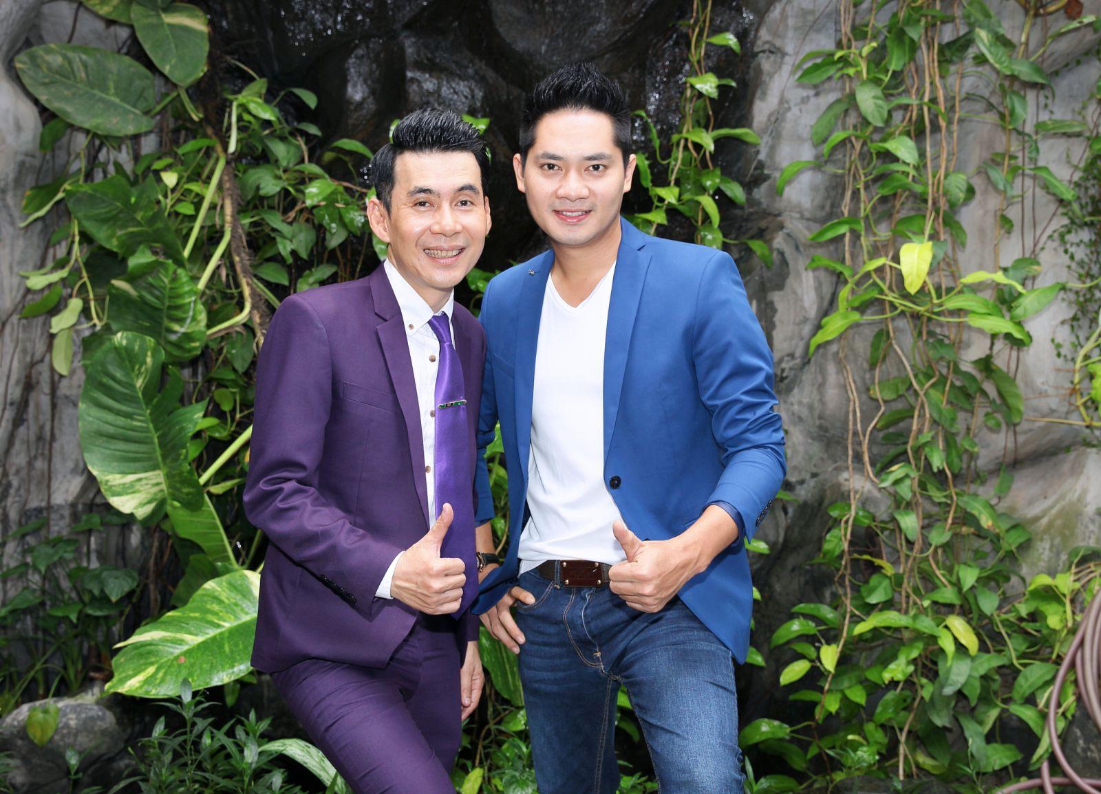 Singer Doan Truong with actor Minh Luan