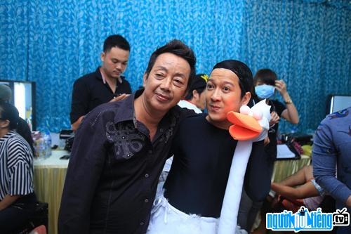 Comedian Khanh Nam with comedian Truong Giang
