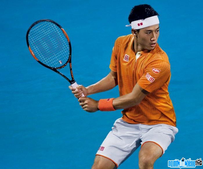 Hình ảnh vận động viên Nishikori Kei khi đang thi đấu