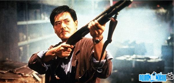 Actor Chow Yun Fat in action scenes