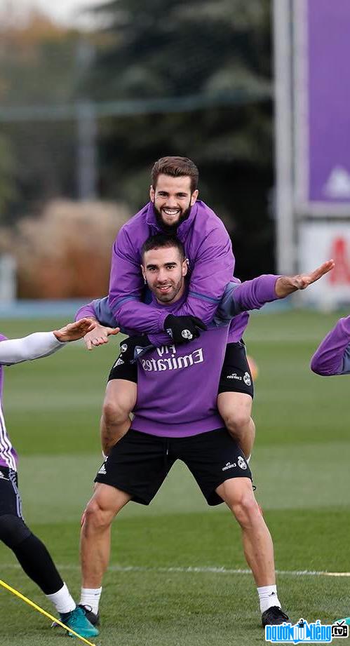 Daniel Carvajal player having fun with his colleagues
