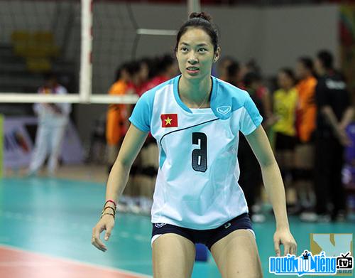  Volleyball player Pham Thi Lien - excellent libero of the Information Command team