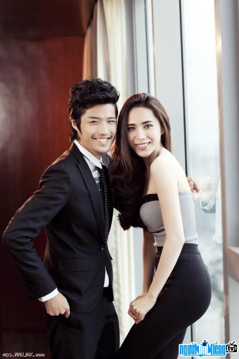 Model - singer Ho Vinh Anh with singer Thuy Tien 
