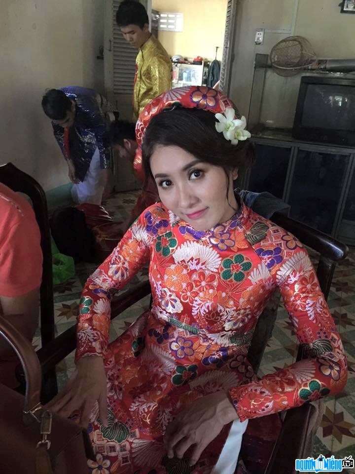 Actor Nguyet Anh's image on the day of the festival