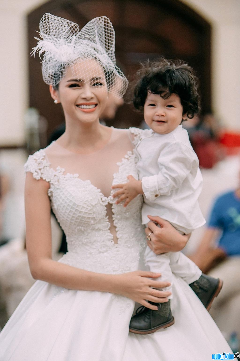 People model Diem Chau with her handsome son