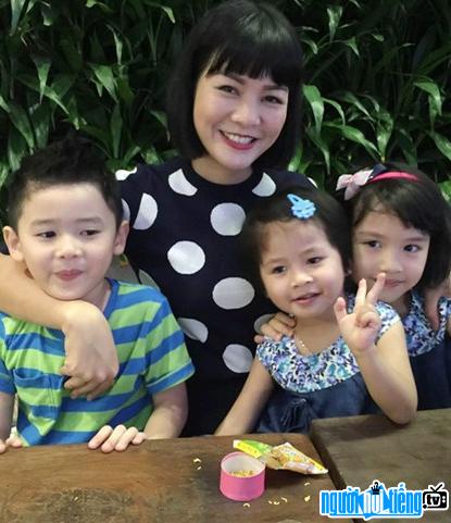 Hoang Xuan is happy with her children