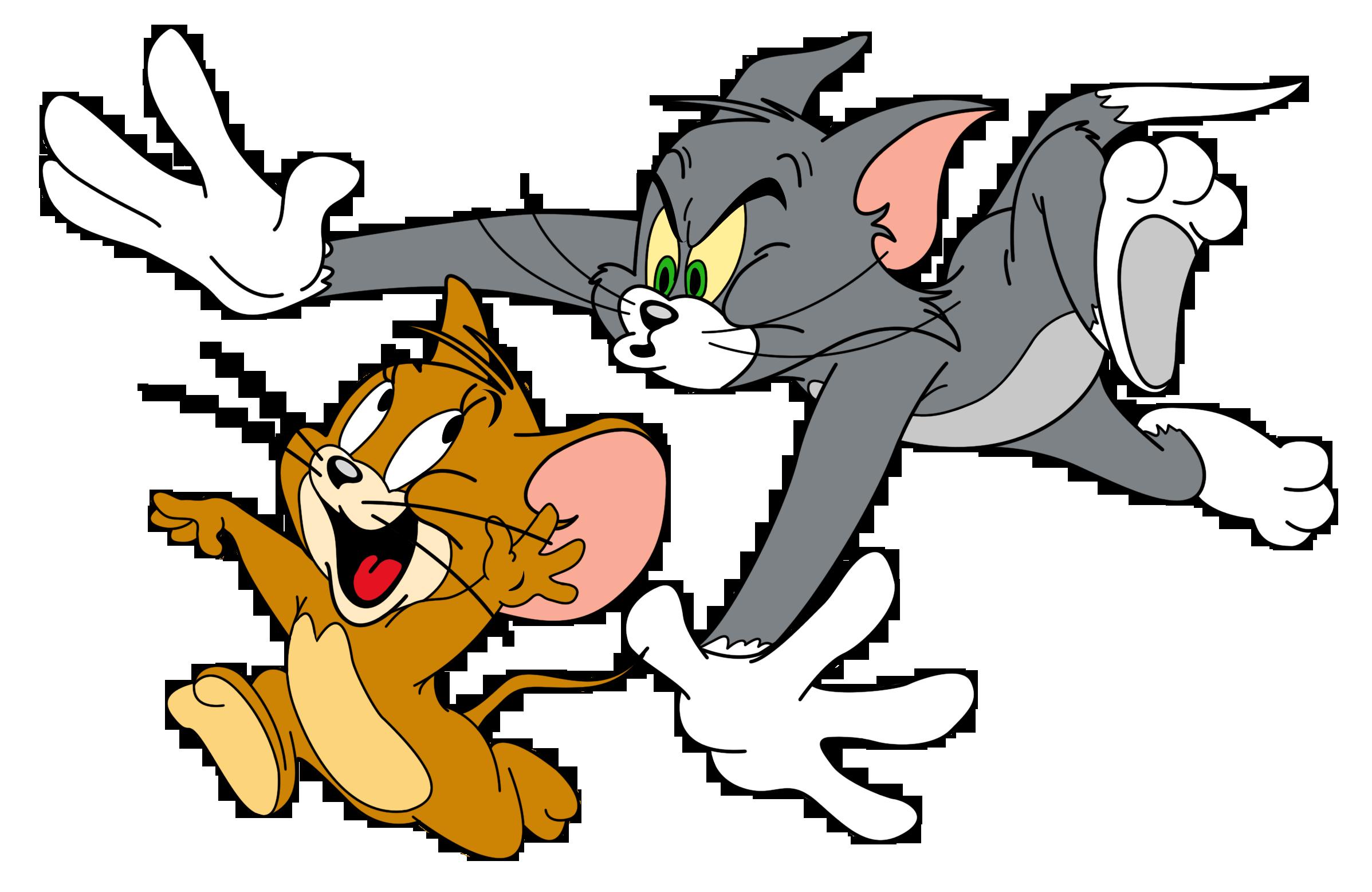 Tom và Jerry đang trong một cuộc rượt đuổi liên tục.