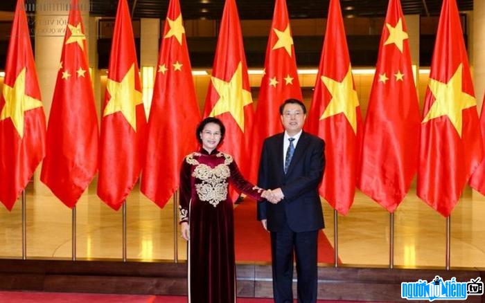 Political photo of Truong Duc Giang during his visit to Vietnam