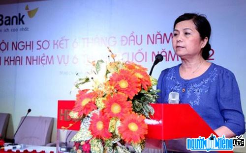 Nữ doanh nhân Lê Thị Băng Tâm trong buổi họp hội nghị