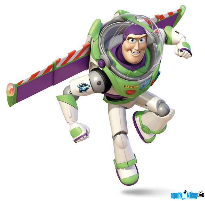 Buzz Lightyear character with the ability to fly