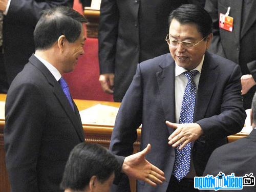 Photo of Truong Duc Giang shaking hands with Bo Xilai