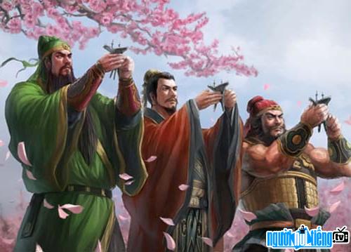 Bức tranh vẽ Quan Vũ cùng Lưu Bị và Trương Phi