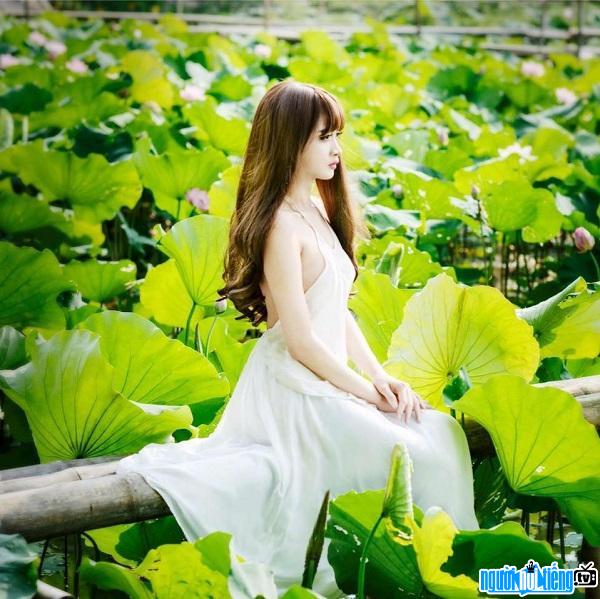 DJ Sarah page dreamy by the lotus pond