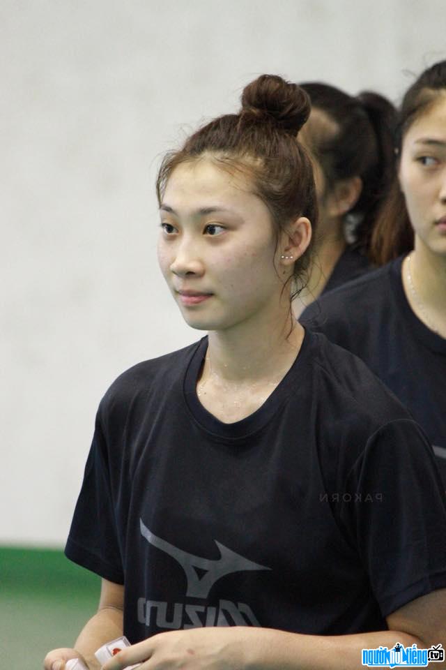  Close-up of the beautiful beauty of volleyball player Pham Thi Nguyet Anh