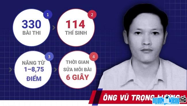  State official Vu Trong Luong corrects scores of more than 330 multiple-choice tests